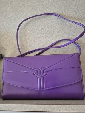 Vintage Retro Calego Purple   Clutch Shoulder Bag